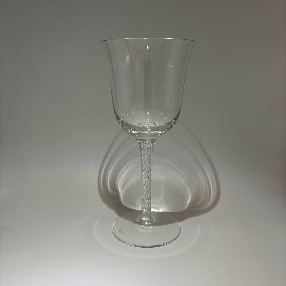 Miller Rogaska Crystal Air Twist Water Wine Goblet‎ - Signed - Elegant